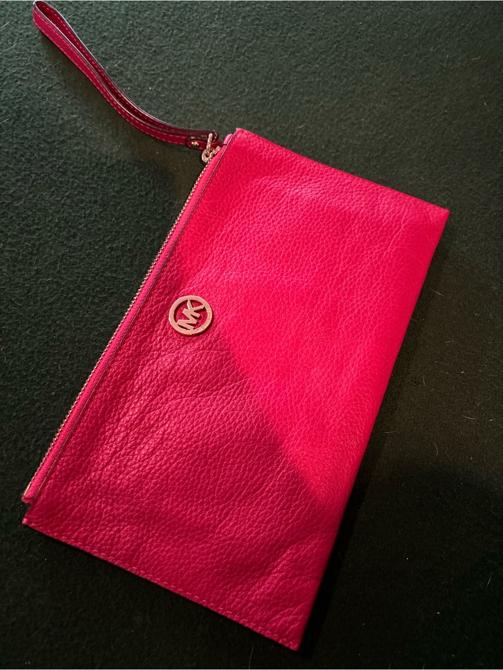 Michael Kors Fulton Pebbled Leather clutch wristlet